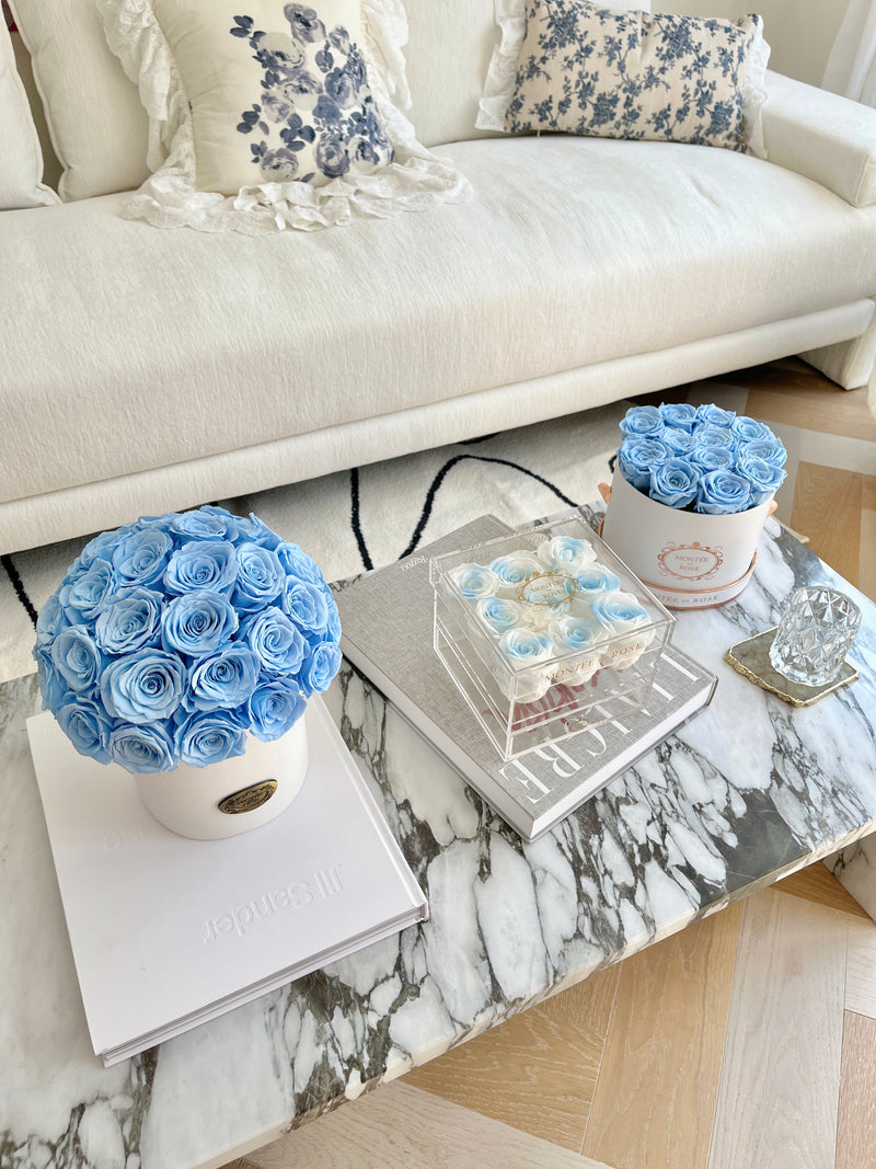 Baby Blue Rose Hamptons Vase