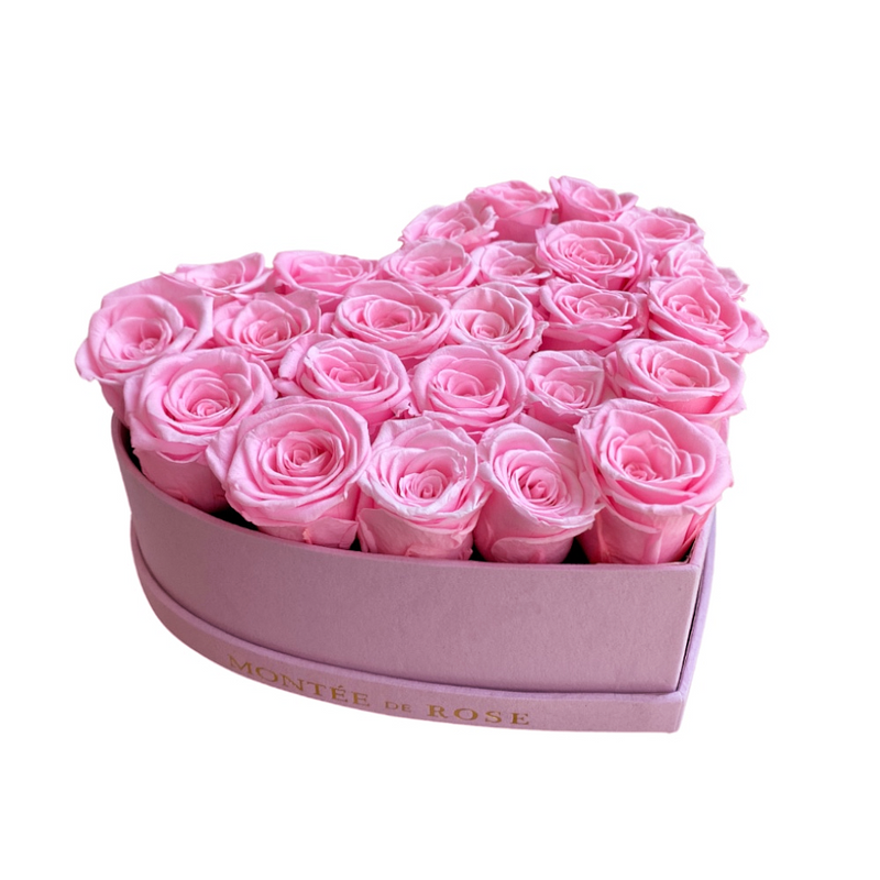 Pink Suede Heart Box