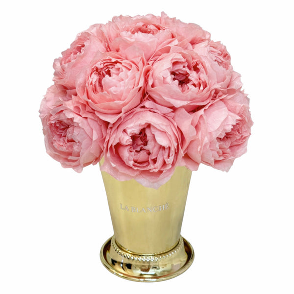 Peony Dome in Gold Julep vase