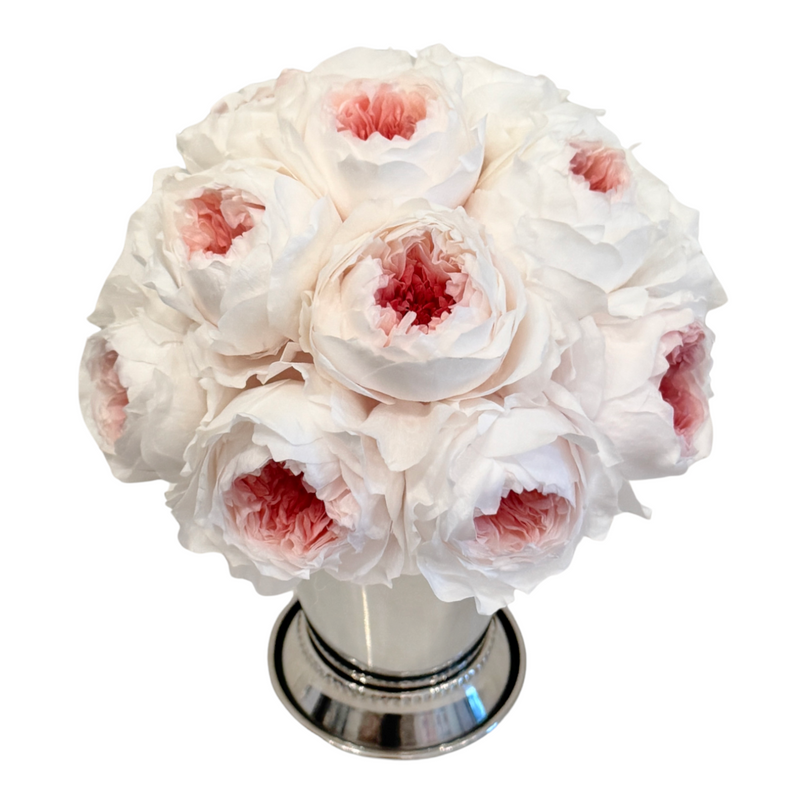 Two-toned Peony Dome in Silver Julep vase