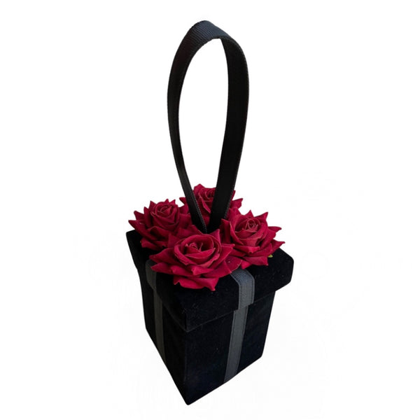 Velvet Square Rose Bag