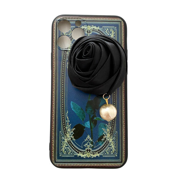 rose print phone case & phone holder